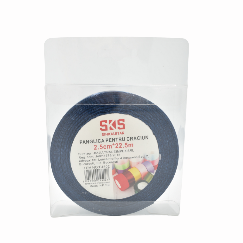 Panglica 2.5 cm x 22.5 m  roz bleumarin SKS Sinkalstar [2]