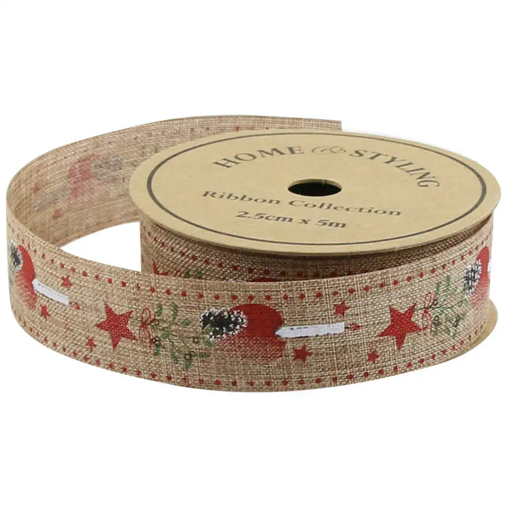 Panglica textila de Craciun Merry Christmas 2.5 x 500 cm modele diverse [6]