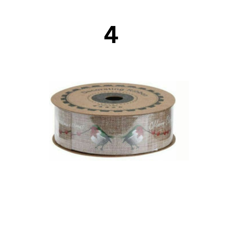 Panglica Craciun maro 500x2.5cm modele diverse [5]