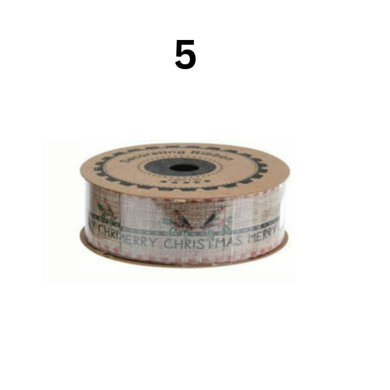 Panglica Craciun maro 500x2.5cm modele diverse [6]