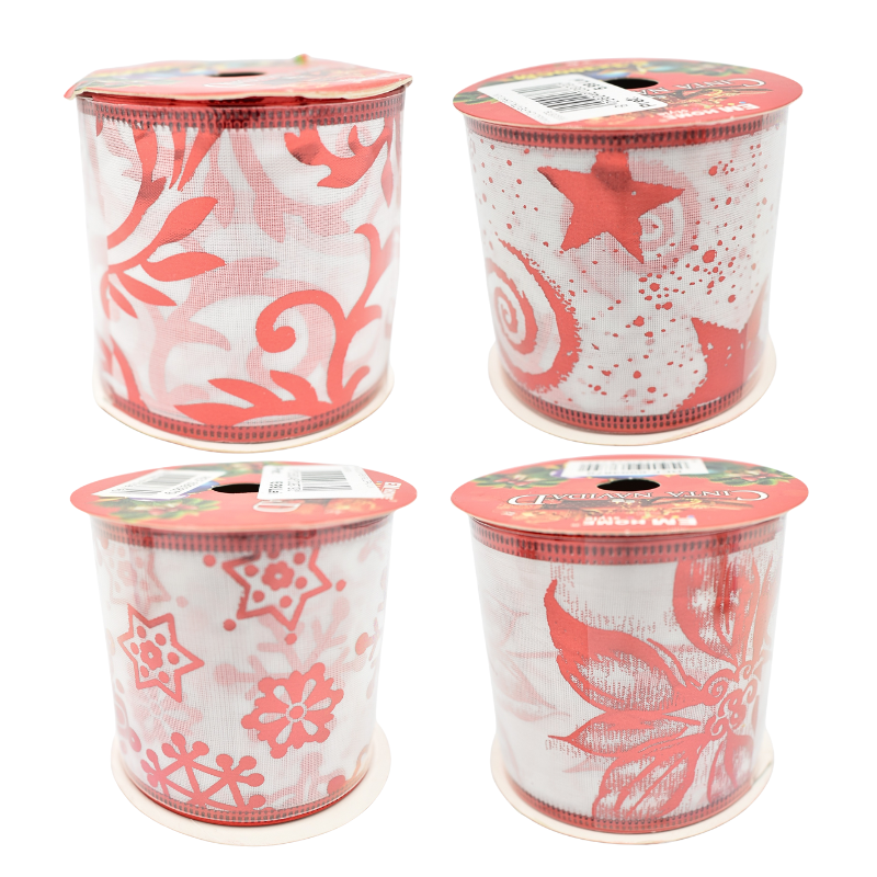 Panglica pentru Craciun 6.3 cm x 3 m modele diferite [1]