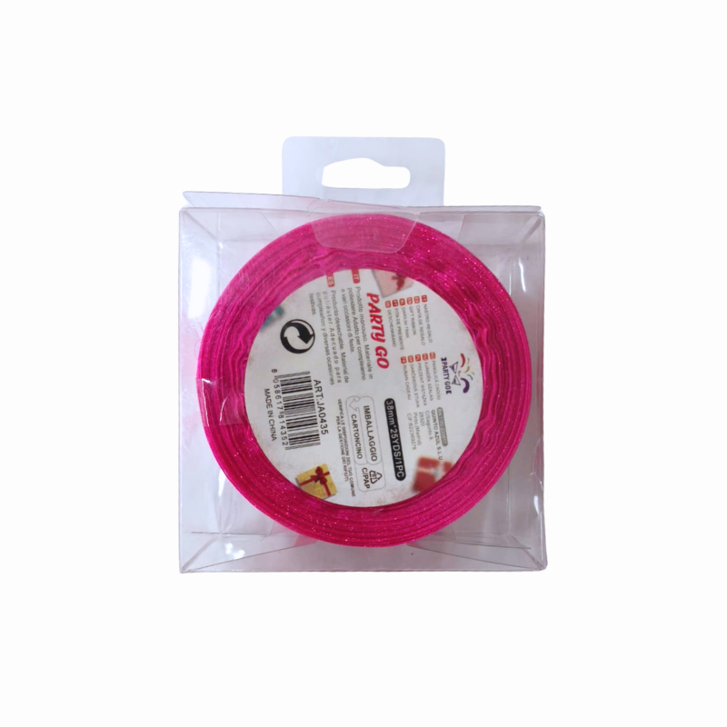 Panglica satin 3.8 cm x 25 m roz Party Go [2]