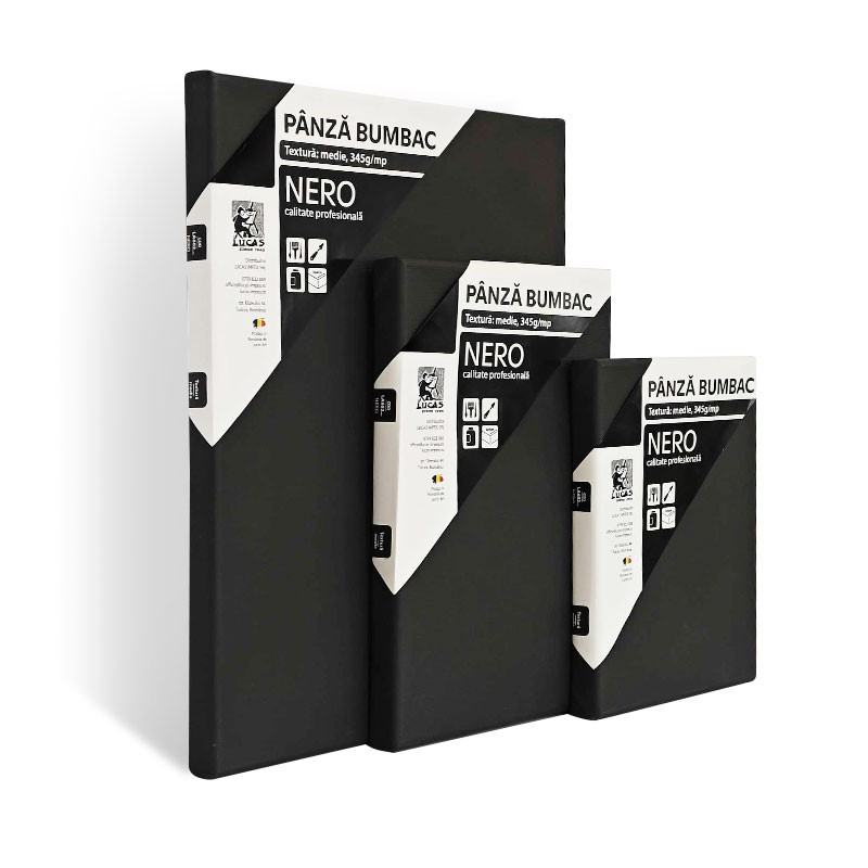 Panza pictura neagra pe sasiu Nero 30x40 Lucas Art [2]