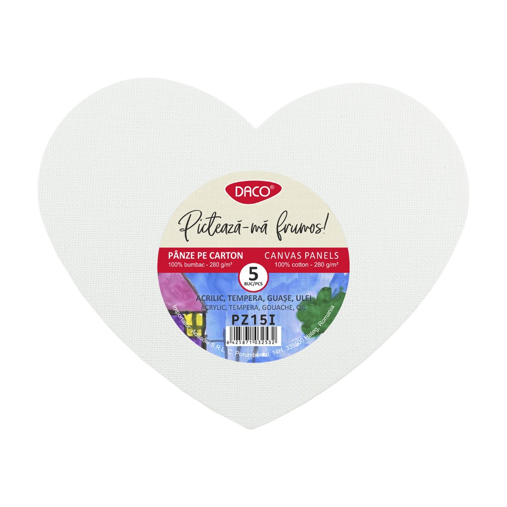 Panza pictura pe carton set 5 inima pz15i [1]