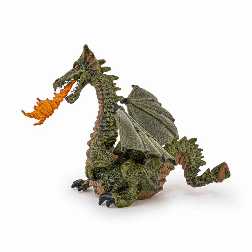 PAPO FIGURINA DRAGON VERDE INARIPAT CU FLACARA [6]