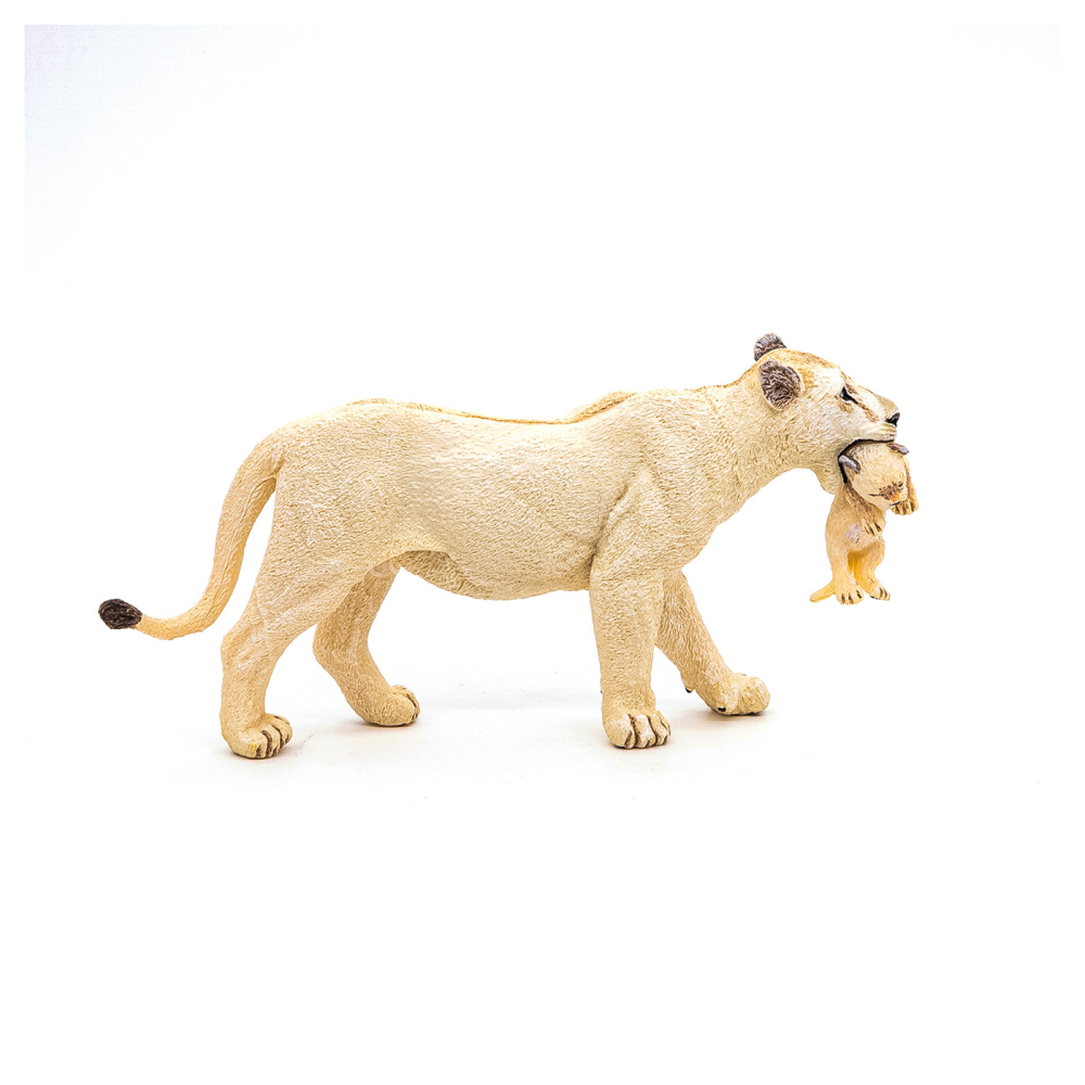 PAPO FIGURINA LEOAICA ALBA CU PUI [2]