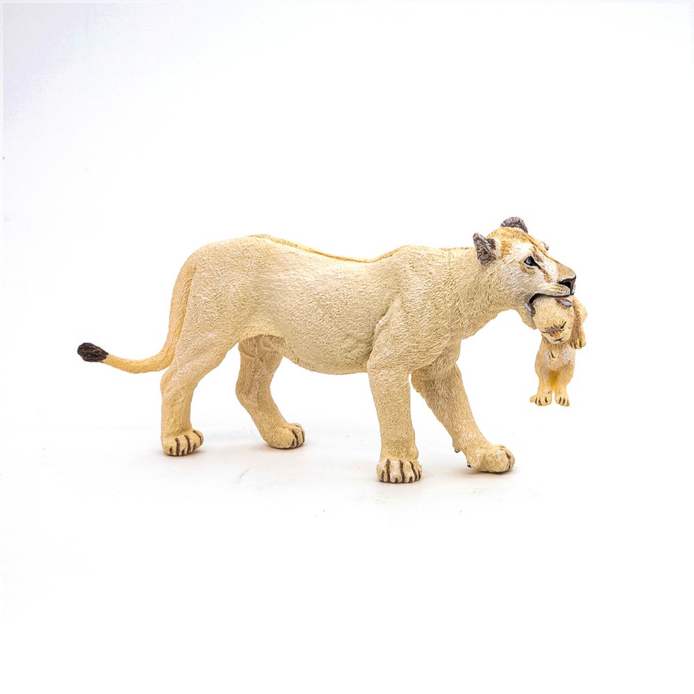 PAPO FIGURINA LEOAICA ALBA CU PUI [4]