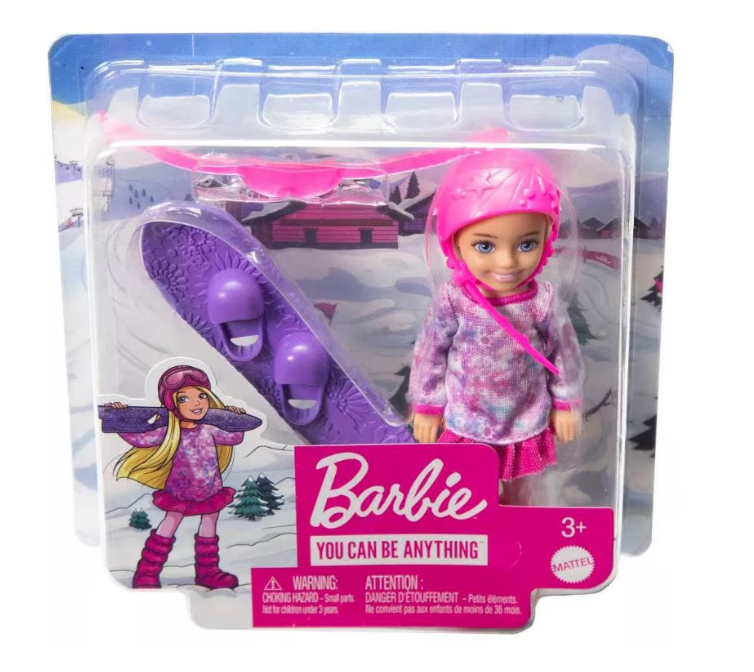 Papusa Barbie Chelsea cu snowboard aventuri de iarna 15 cm [2]