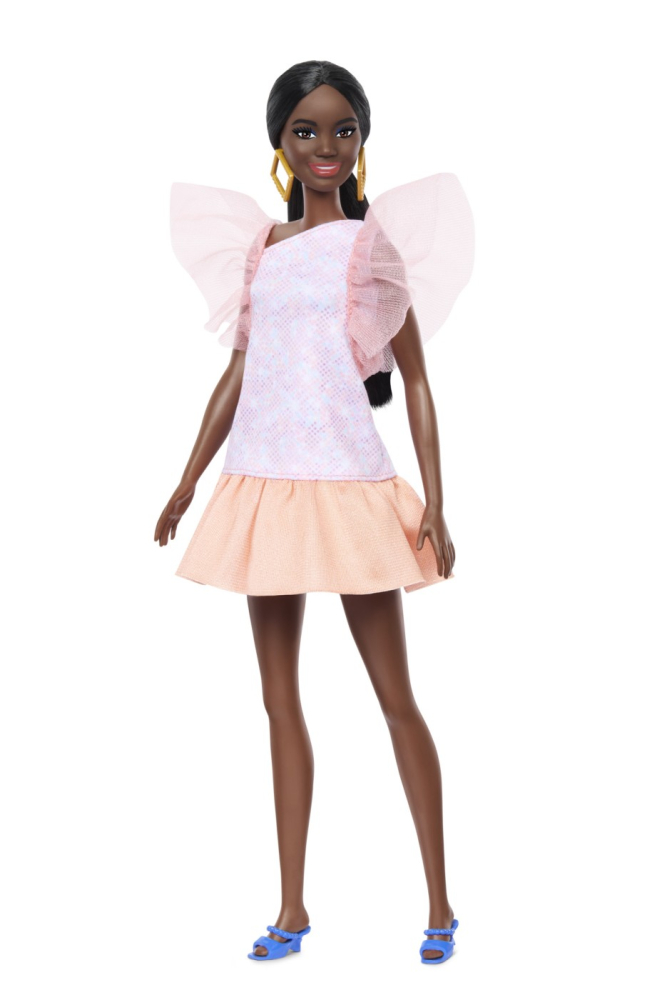 PAPUSA BARBIE FASHIONISTA  AFRO-AMERICANA CU ROCHIE PEACH [2]