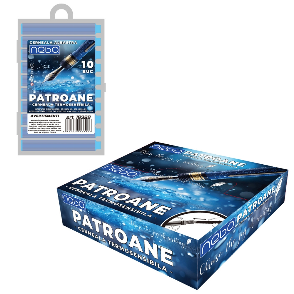 Patroane cerneala termosensibila albastru 10/set Nebo [2]