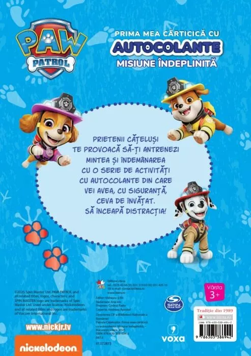 Patrula catelusilor. Prima mea carticica cu autocolante. Misiune indeplinita [2]
