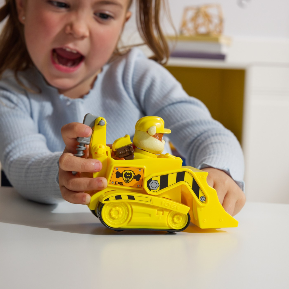 PATRULA CATELUSILOR SET VEHICUL DE BAZA BULDOZER SI FIGURINA RUBBLE [4]