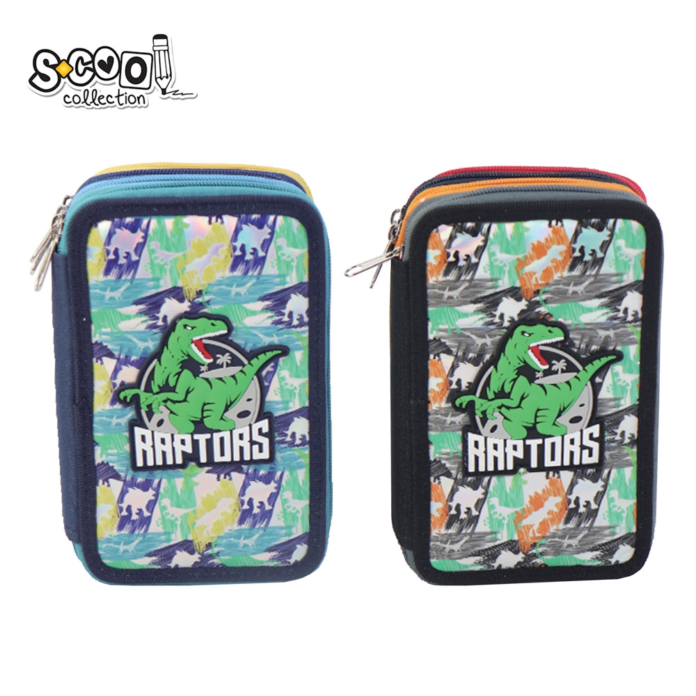 Penar S-Cool Raptors 3 compartimente 19.5x12x6.5 cm diverse culori [1]