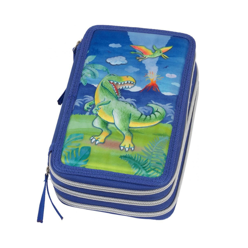Penar băieți echipat dino Faber Castell 3 compartimente albastru [6]