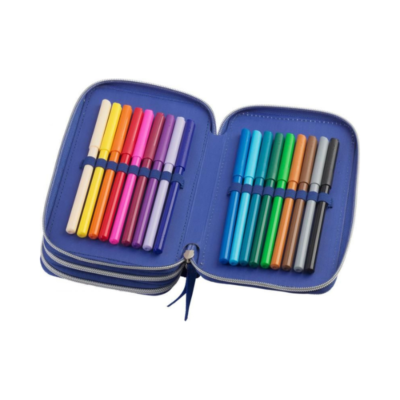 Penar băieți echipat dino Faber Castell 3 compartimente albastru [4]