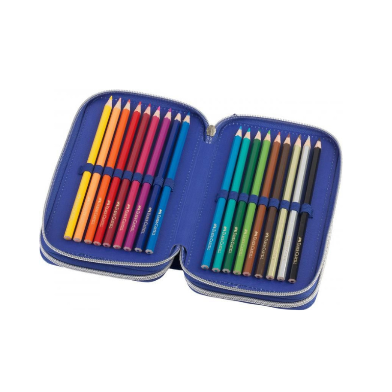 Penar băieți echipat dino Faber Castell 3 compartimente albastru [3]