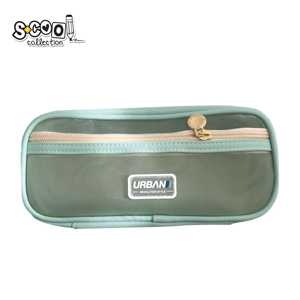 Penar borseta S-Cool Urban 2 compartimente Green 22.5x5x11 cm [1]