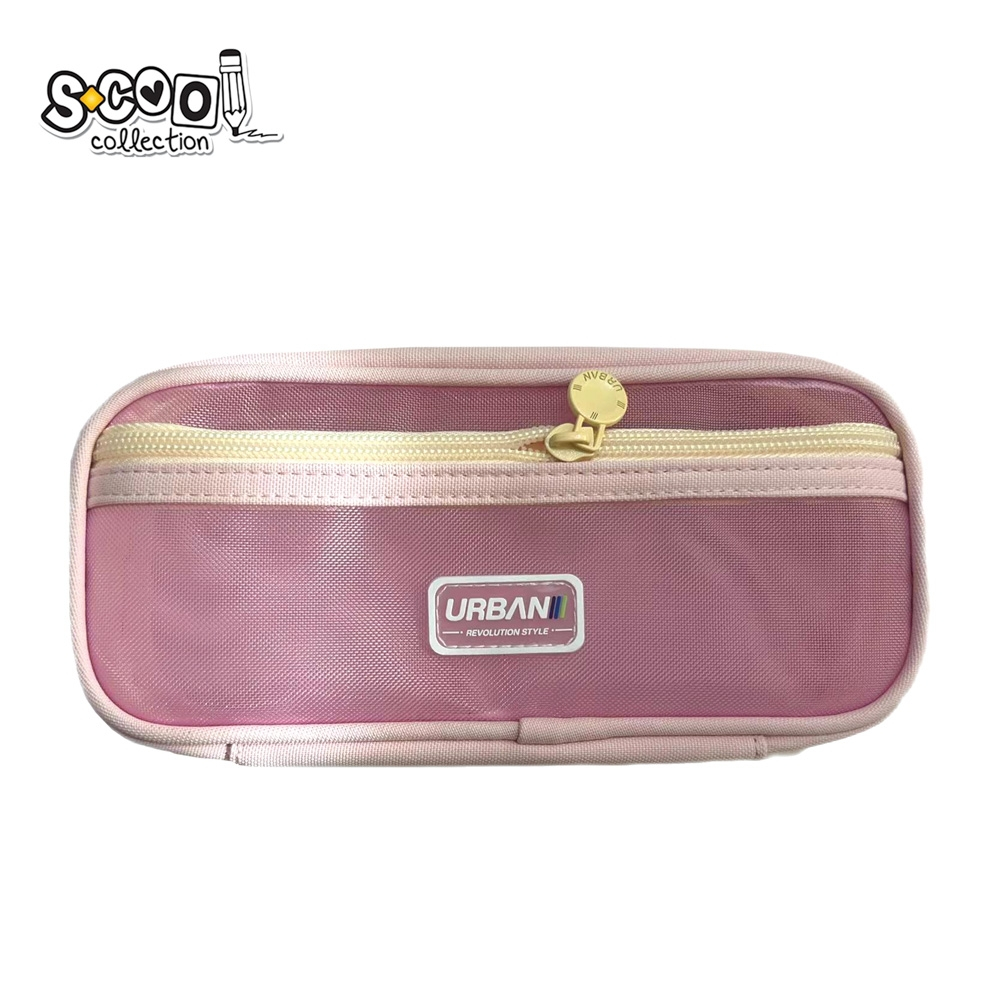 Penar borsetă S-Cool Urban 2 compartimente 22.5x5x11 cm fete roz [1]