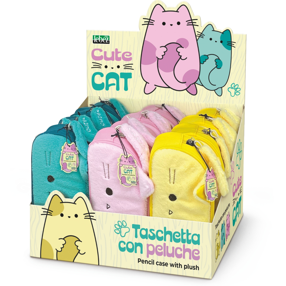 Penar Cute Cat cu aplicatii din plus 21.5cm x 10.5cm x 6.5cm Lebez culori diferite [5]