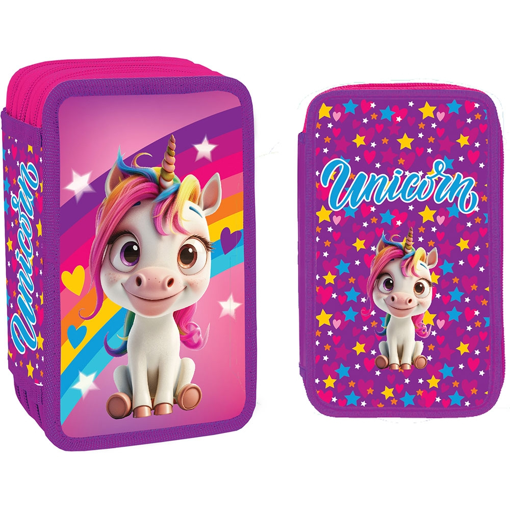 Penar echipat S-COOL Unicorn 3 compartimente 39 piese 14x6.5x20 cm [1]