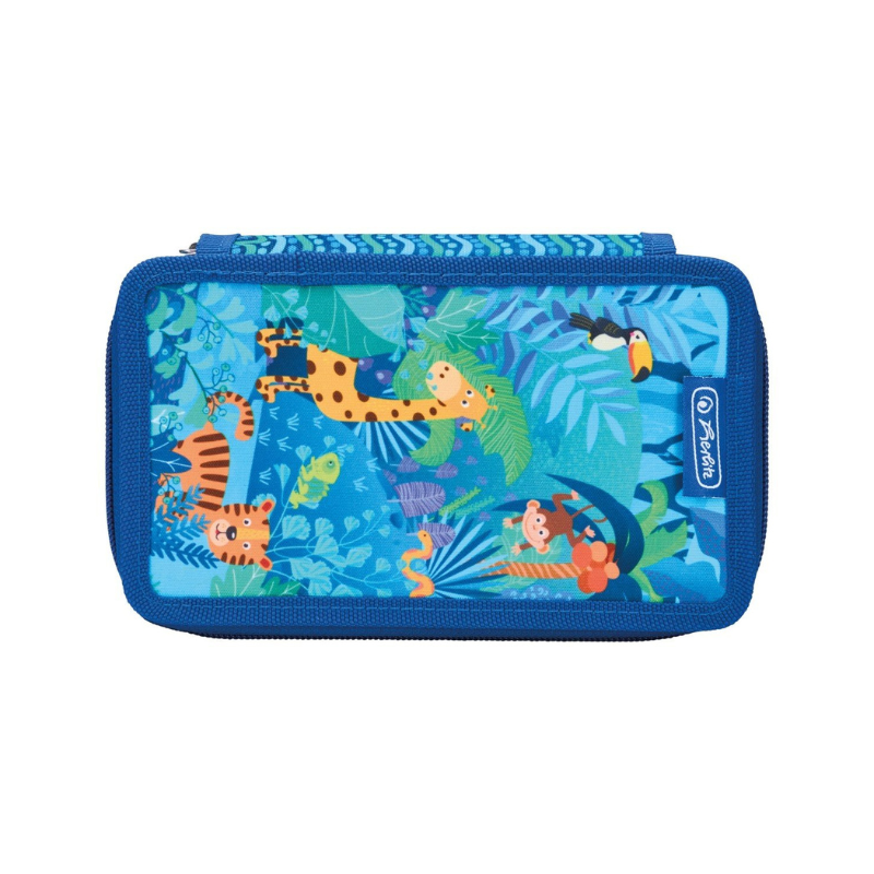 Penar echipat 31 piese 3 compartimente Herlitz Jungle Safari albastru [2]