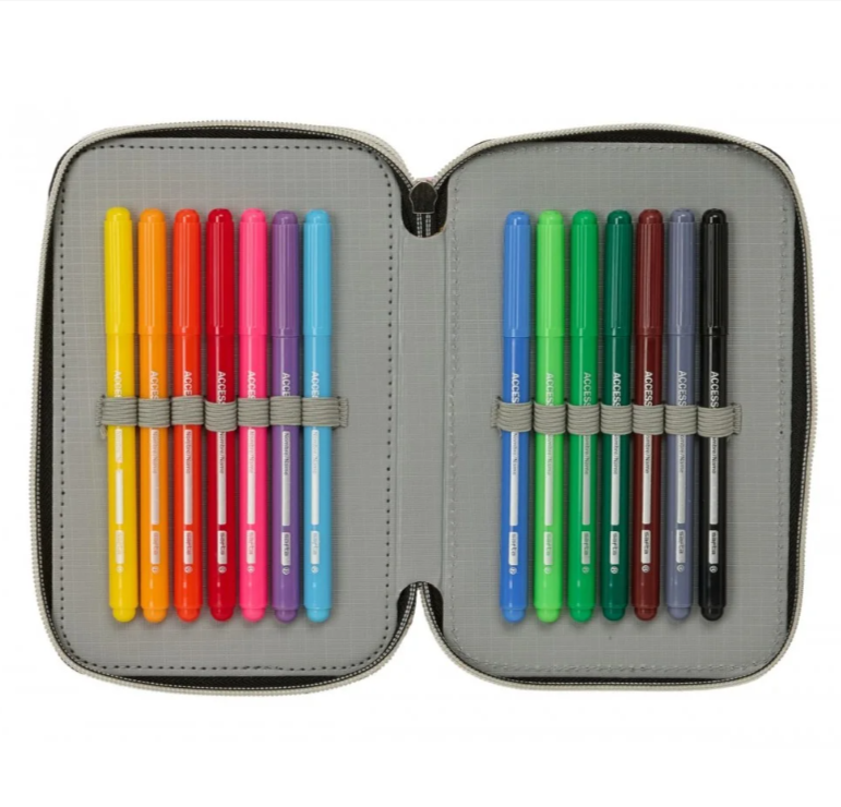 Penar echipat K-Pop Demon Hunters HuntriX albastru 37 piese 3 compartimente 12.5 x 19.5 x 5.5 cm [3]