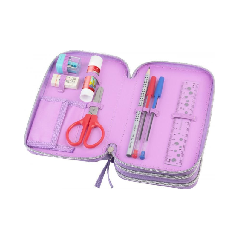 Penar echipat unicorn Faber Castell 3 compartimente fete [3]