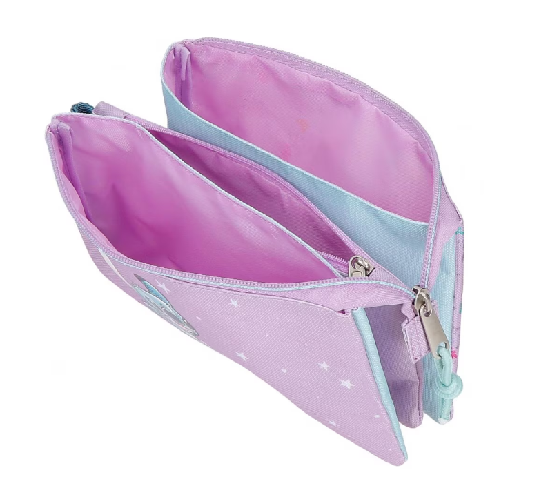 Penar Disney Lovely Stitch cu 3 compartimente lila 22x12x5 cm [4]
