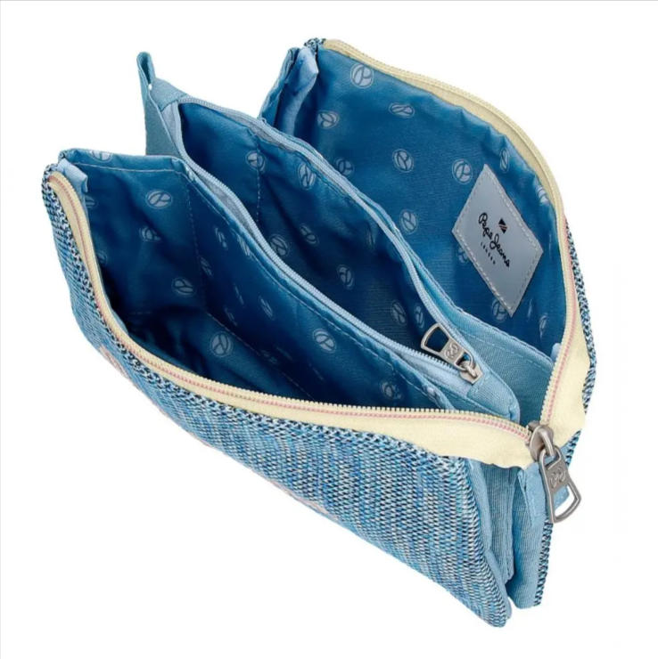 Penar fete Pepe Jeans Lena 3 compartimente albastru deschis 22 x 12 x 5 cm [3]