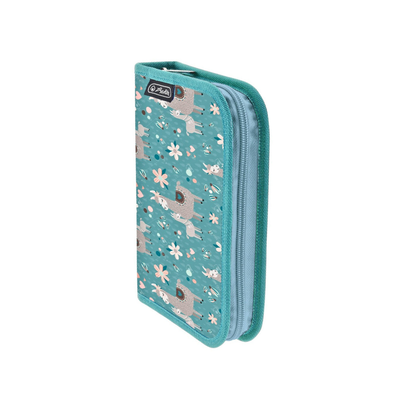Penar neechipat cu 1 clapa 1 compartiment fete verde Herlitz  Llama [2]