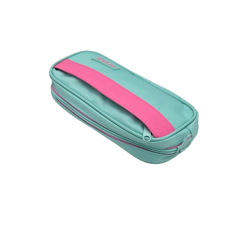 Penar textil ergonomic 2 compartimente turcoaz cu roz [2]