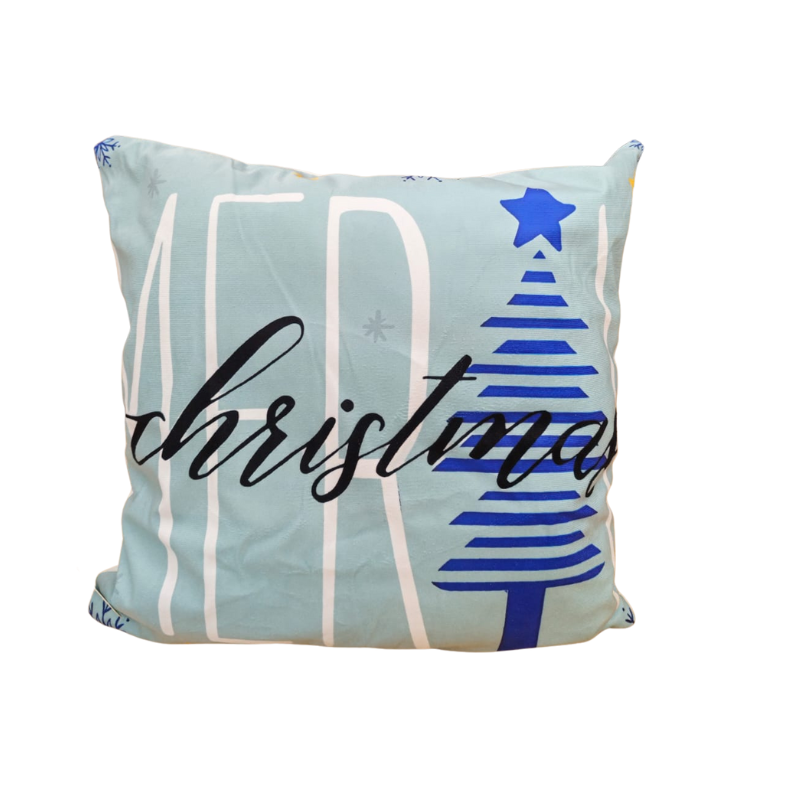 Perna decorativa Craciun albastru 45x45cm [3]