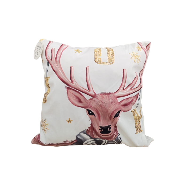 Perna decorativa Craciun roz 45x45cm [3]