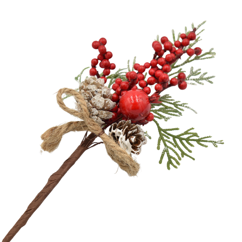 Pick cu brad si bobite rosii 30 cm [1]