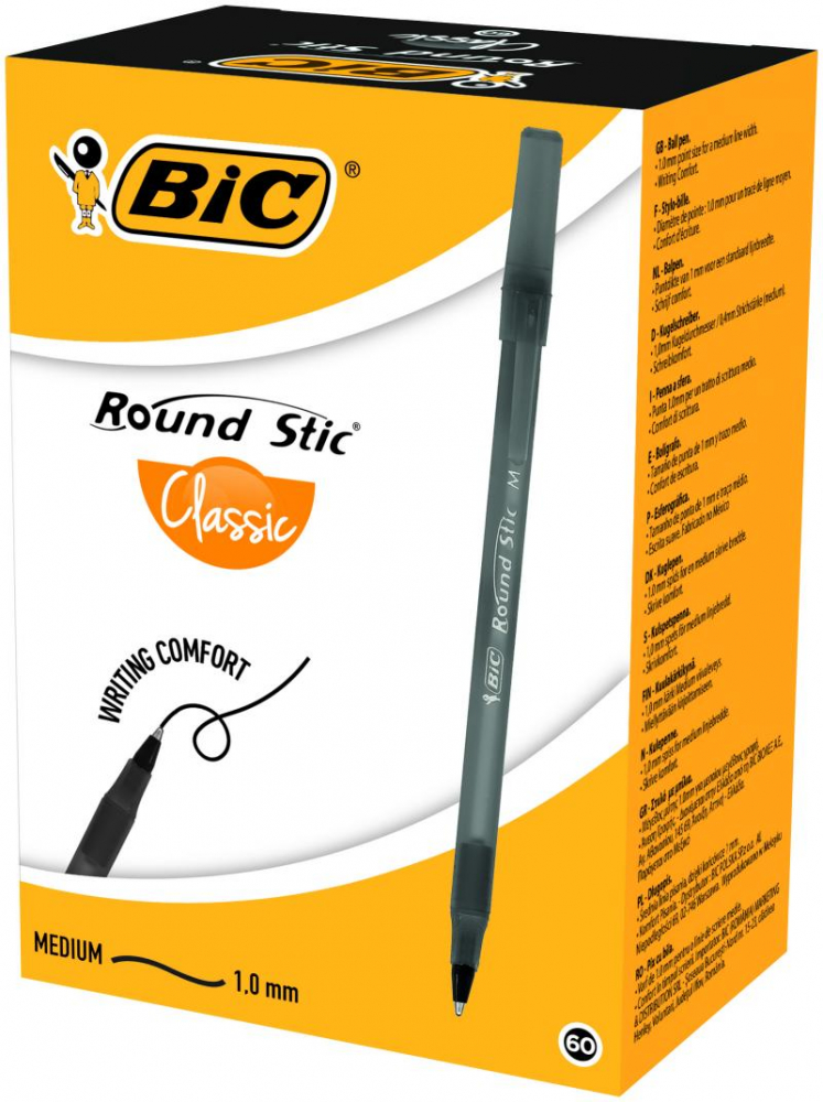 Pix unica folosinta negru 0.4 mm Round Stic Classic BIC [3]