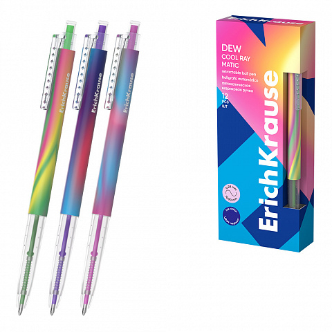 Pix retractabil ErichKrause Dew Matic Cool Ray 0.7 Albastru modele diferite [3]