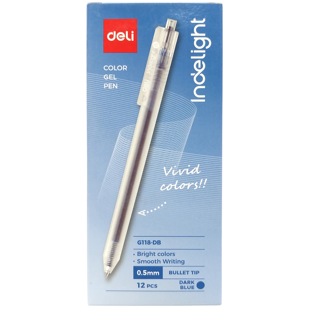 Pix cu gel cu mecanism 0.5 mm albastru inchis Delight Deli [2]