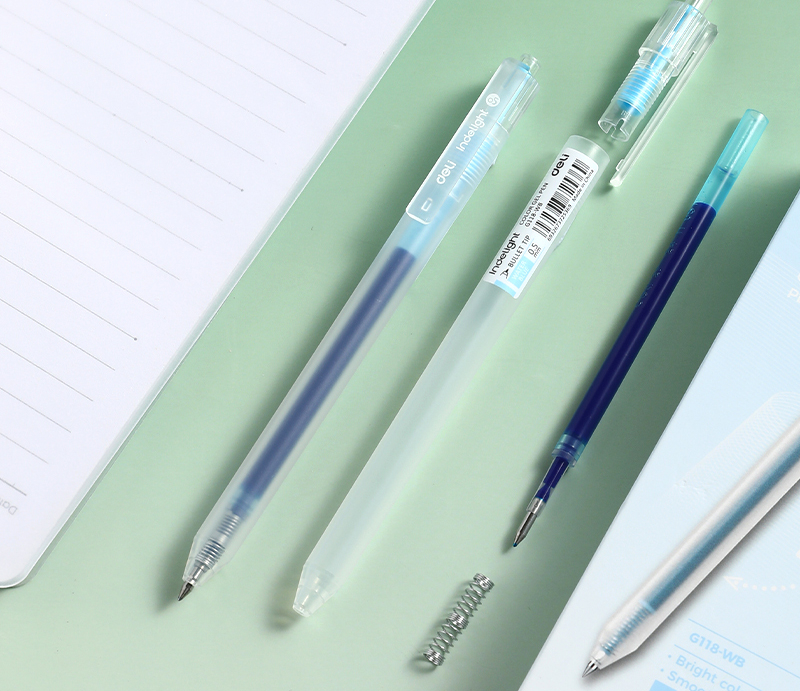 Pix cu gel cu mecanism 0.5 mm bleu Deli [4]