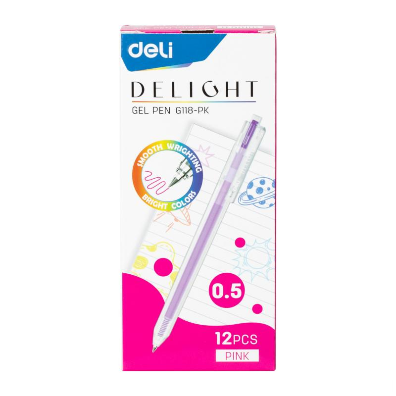 Pix cu gel cu mecanism 0.5 mm roz Delight Deli [2]