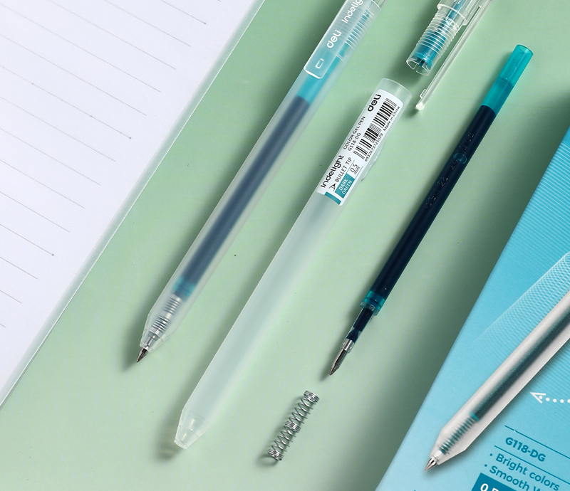 Pix cu gel cu mecanism 0.5 mm verde inchis Deli [4]