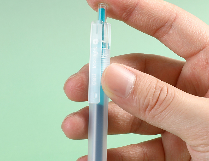 Pix cu gel cu mecanism 0.5 mm verde inchis Deli [3]