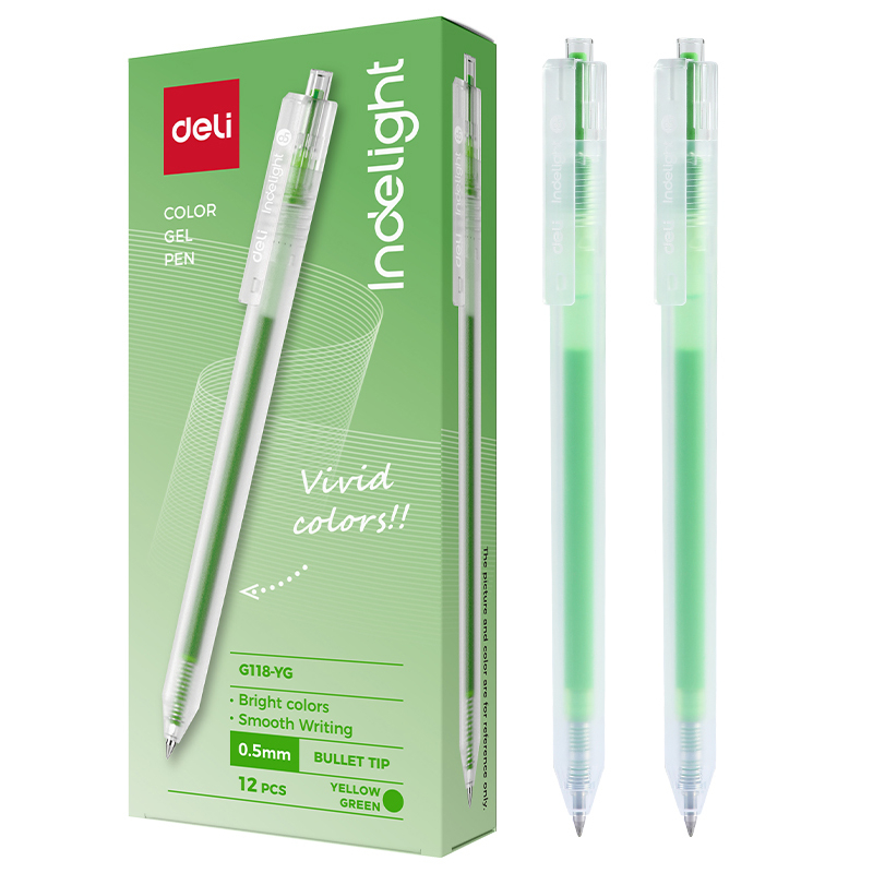 Pix cu gel cu mecanism 0.5 mm vernil Deli [2]