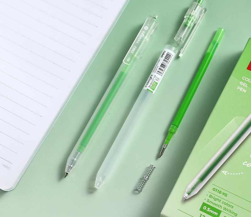 Pix cu gel cu mecanism 0.5 mm vernil Deli [4]