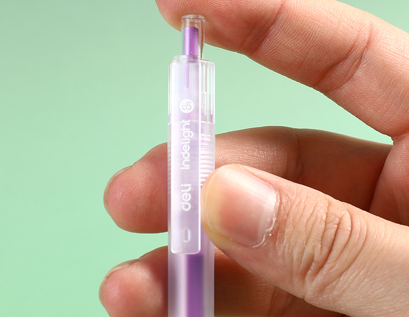 Pix cu gel cu mecanism 0.5 mm violet purpuriu Deli [5]