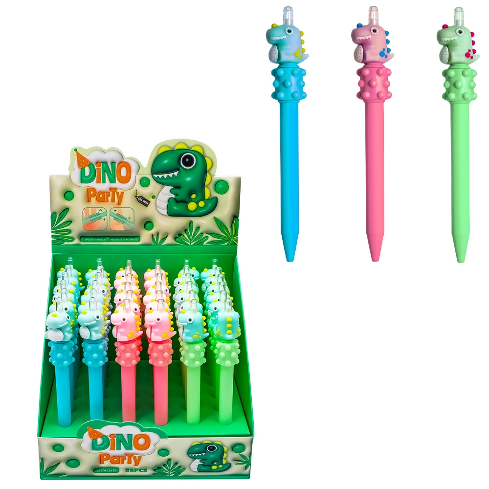 Pix cu gel albastru 0.5 mm model Dinozaur diverse culori [1]