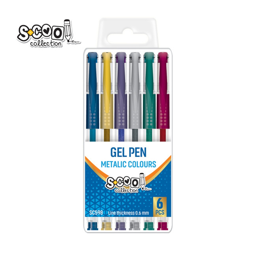 Pix cu gel culori metalizate 6/set S Cool Collection [3]