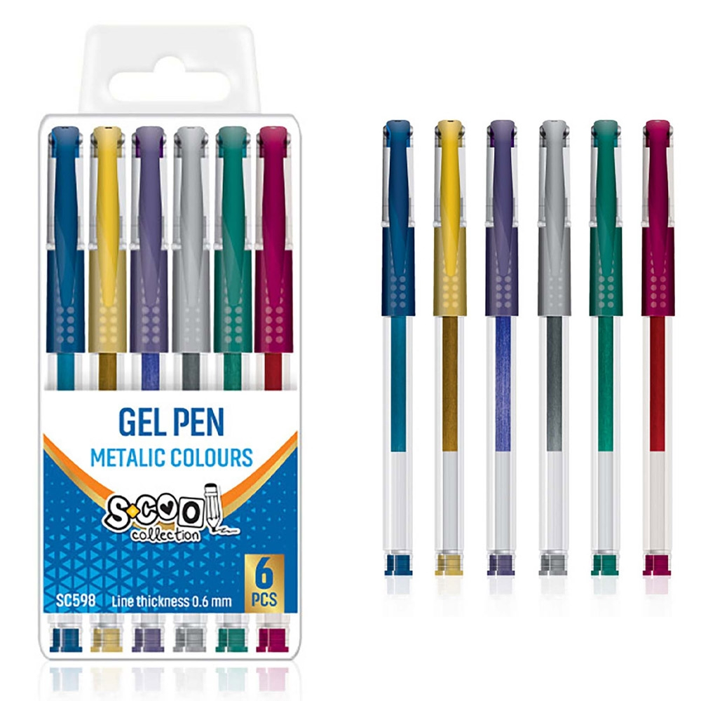 Pix cu gel culori metalizate 6/set S Cool Collection [1]