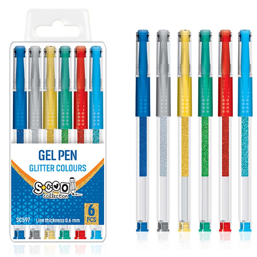 Pix cu gel sclipici multicolor 6/set S Cool Collection [1]