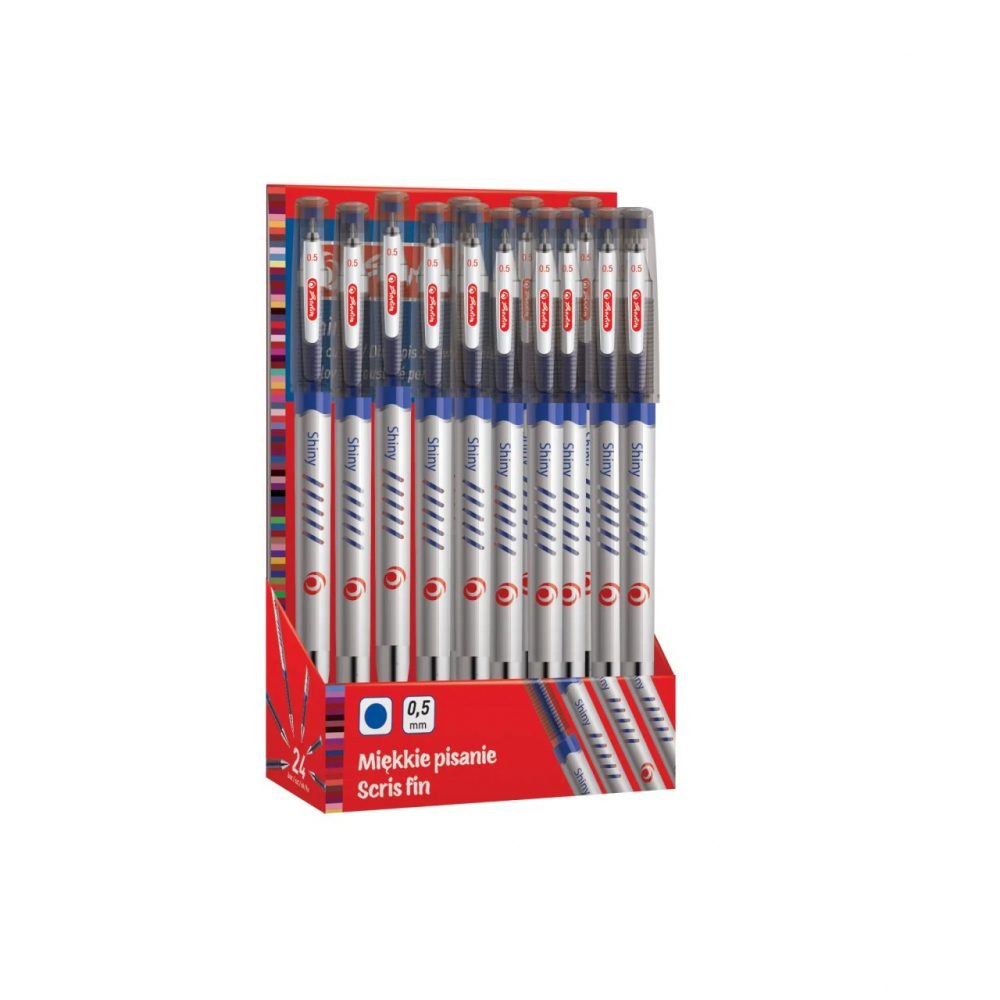 Pix cu gel Herlitz Shiny 0.5 mm culoare scriere albastru [1]