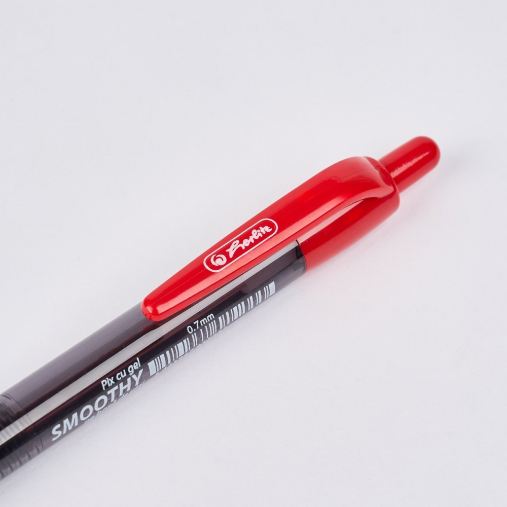 Pix cu gel 0.7 mm rosu Smoothy Herlitz [3]
